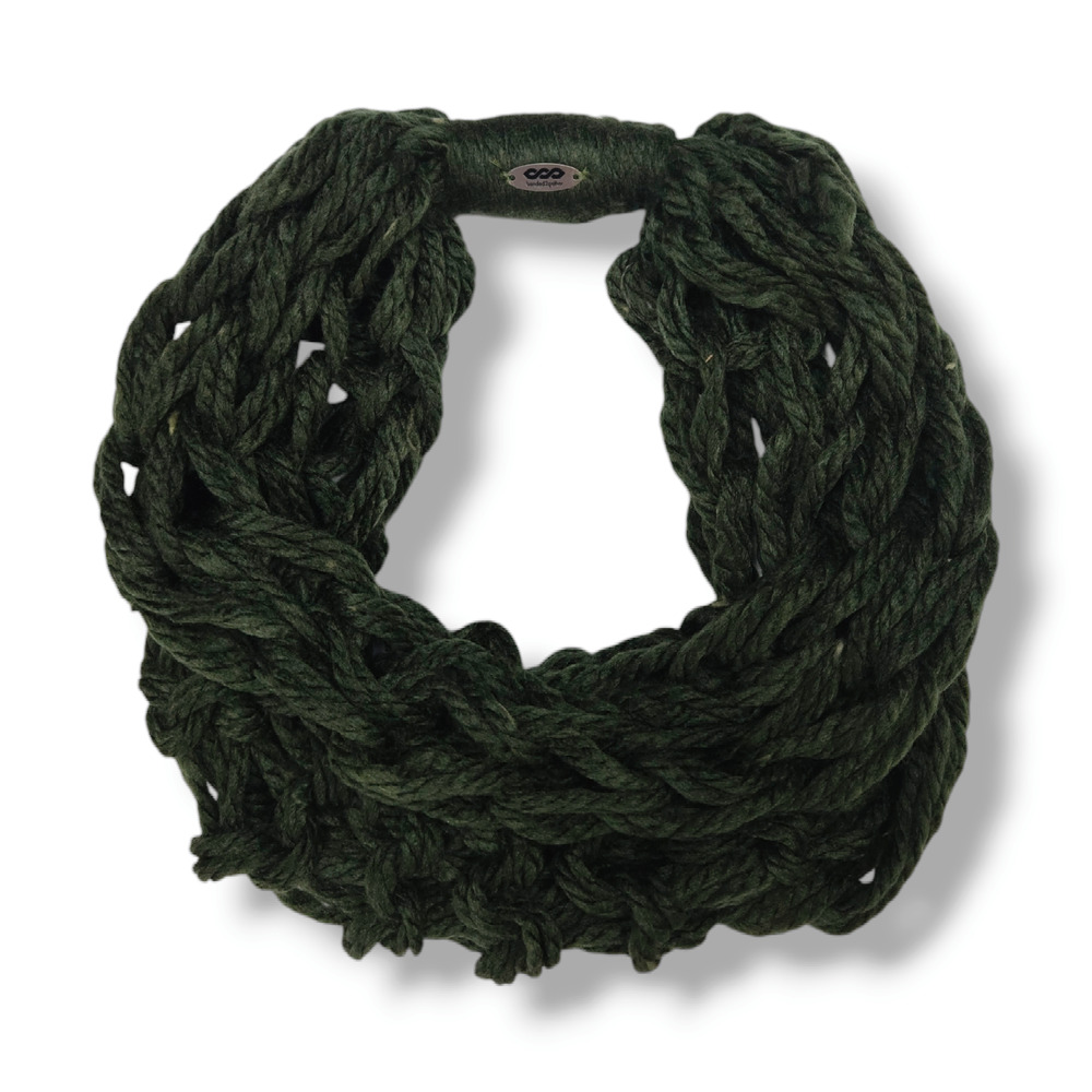 NWT Banded2gether Open Knit Infinity Neck Warmer Scarf One‎ Size Forest Green